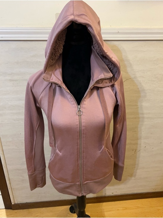 Athleta Jackets & Blazers - Athleta Triumph Luxe Shine Hoodie, Soft Faux-Fur Sherpa Lining